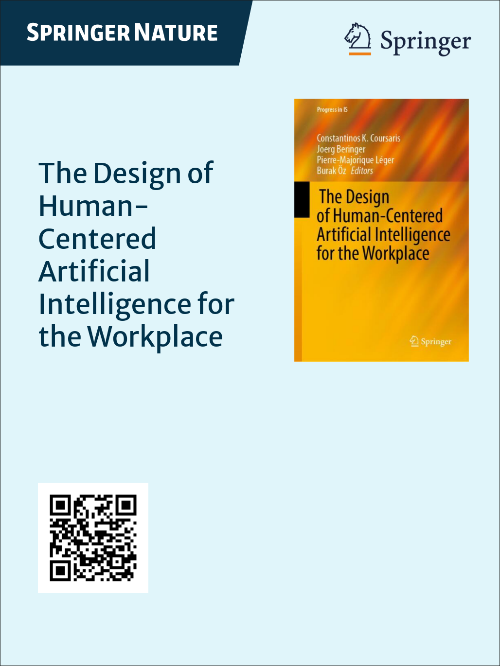 Springer Nature Fachbuch 'The Design of Human-Centered Artificial Intelligence for the Workplace'